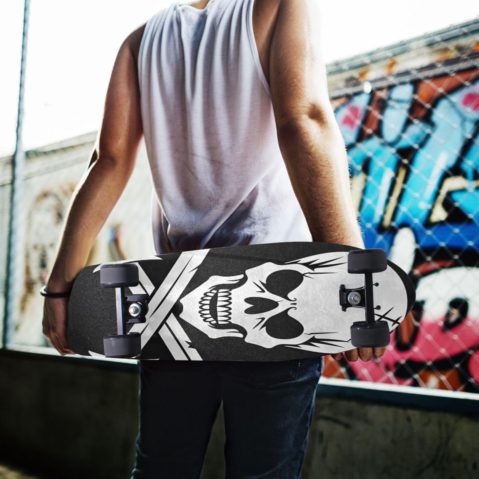 Amazon.com: senya Skateboard Grip Tape Pirate Flag Longboards