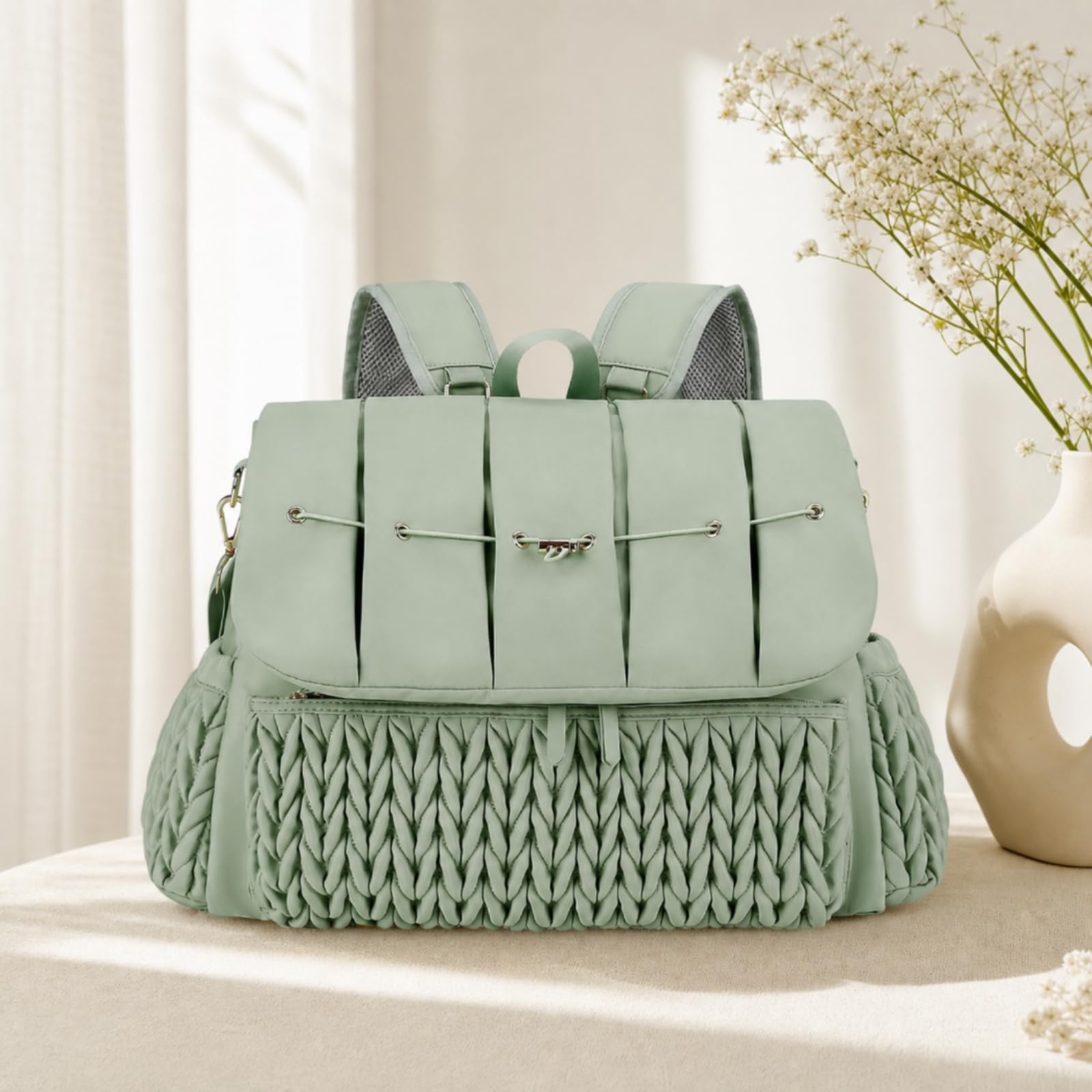 Baoblaze Mochila Pañalera Estructurada Bolso Pañales con Cambiador Cómoda para, Paseos Diarios, Viajes, Gris, Gris