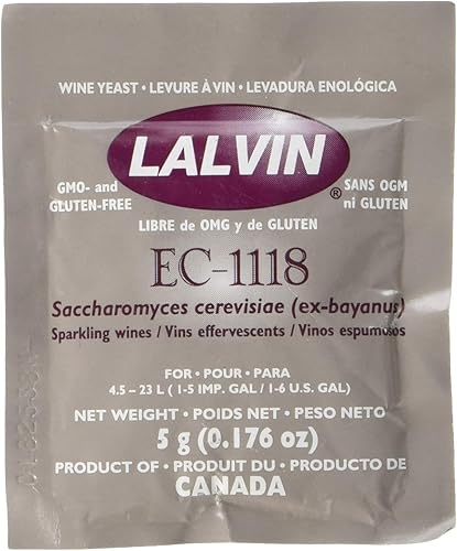 1 pack Ec-1118 Saccharomyces Bayanus (bolsa de 0.18 oz)