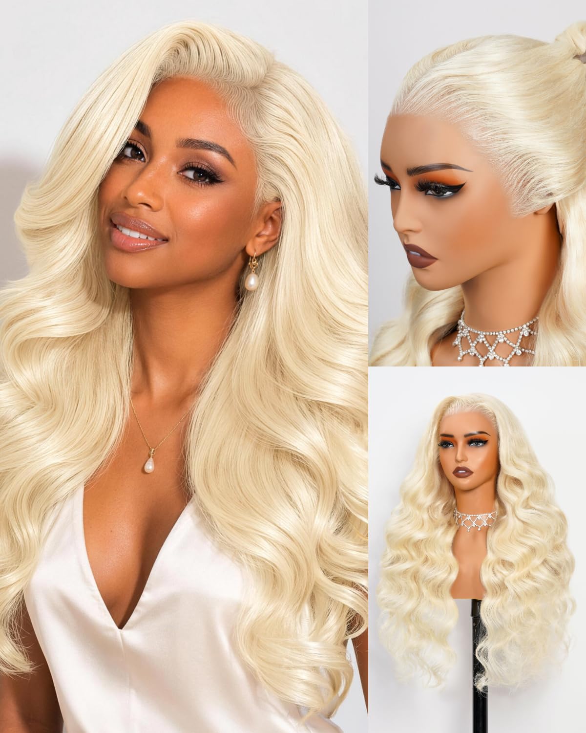 Arabella 613 Lace Front Wig Human Hair 13x6 Blonde Wig 30inch Glueless Wig 613 Blonde 136 BW 30 Inch