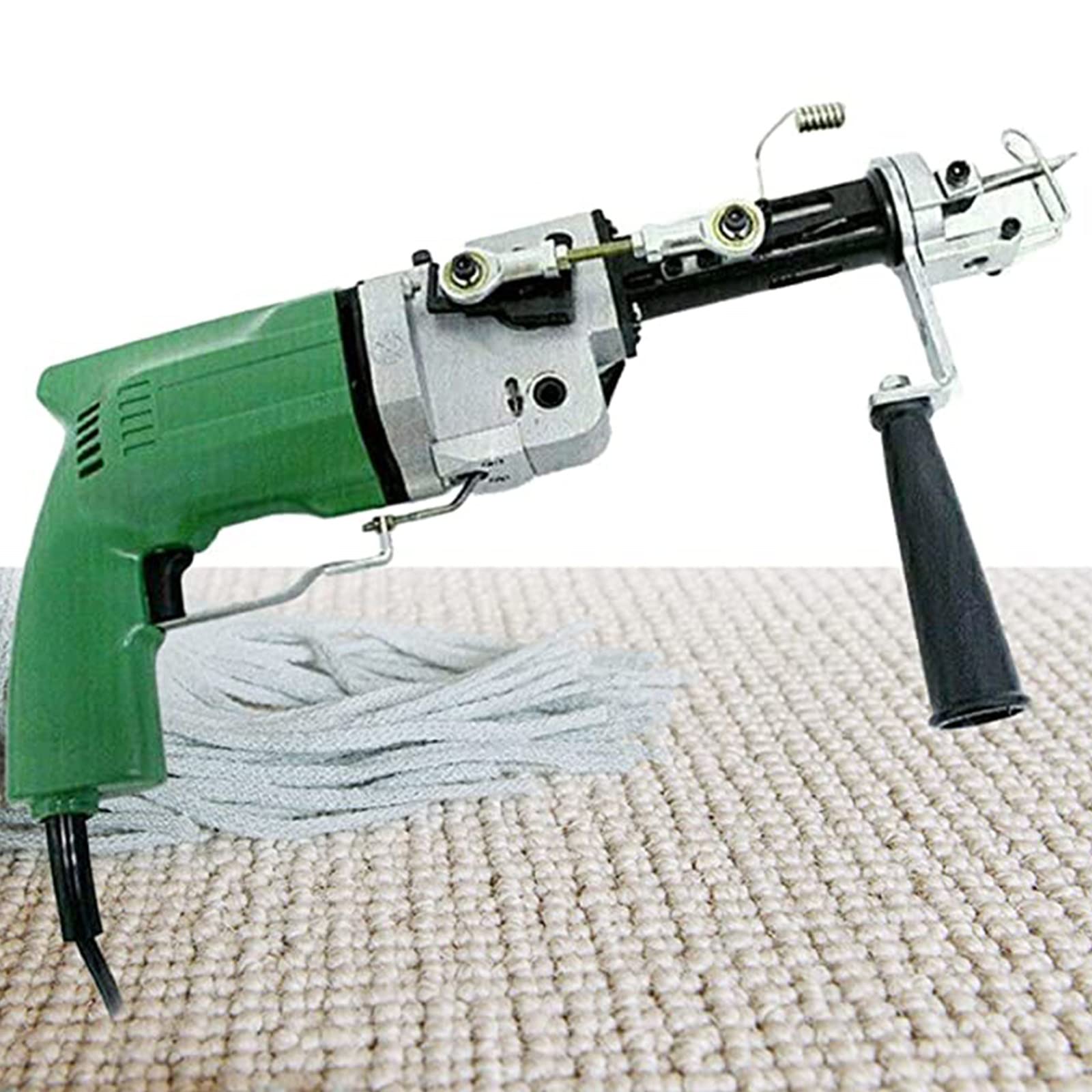 XYEJL Tufting Gun Cut Pile Rug Gun Machine Starter Kit Rug Tufting Kit Electric Tufting Gun Carpet Weaving Flocking Machine, for Handmade DIY Beginners,220V