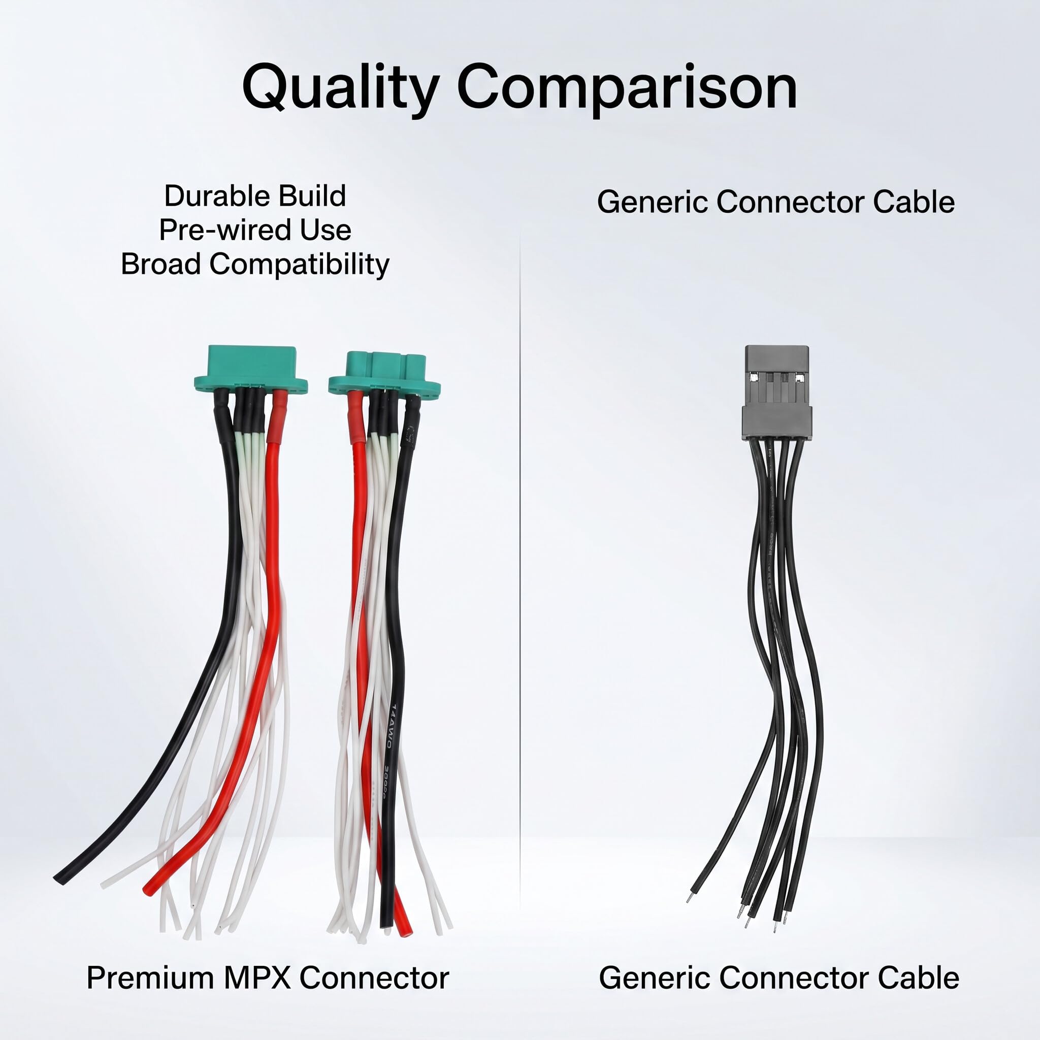 Câble de Connecteur MPX Vert 9 + 2 Fiches, Matériau en Cuivre Plastique Caoutchouc de Haute qualité, Fils Solides et Durables Pré-installés pour Une Utilisation Facile, avec Une