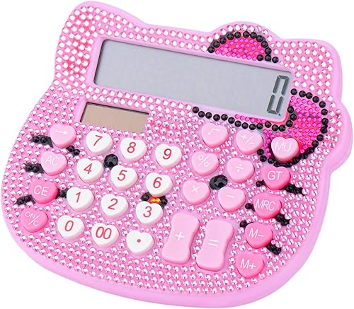 Miniatura 9 de Calculadoras de escritorio para mujer, calculadora de escritorio de 12 dígitos con pantalla LCD grande y botón sensible, energía solar y de batería,
