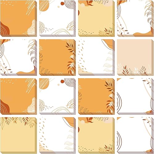 16 notas adhesivas de otoño, estilo bohemio, diseño de otoño, blocs de notas autoadhesivas, notas adhesivas para escuela, oficina, hogar, disponible en Yaxa Peru