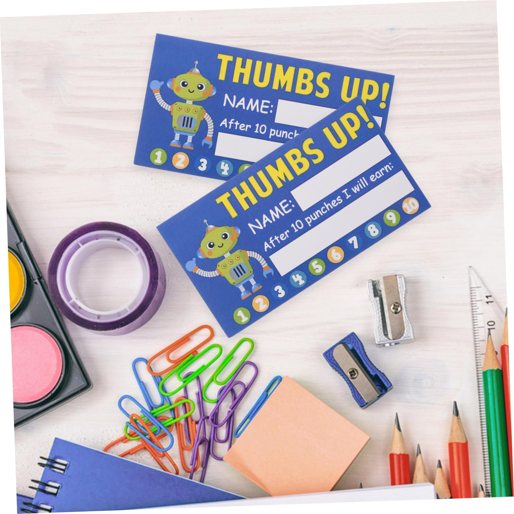 SEWACC 1000piezas Tarjetas Perforadas De Recompensa Para Pack De Tarjetas Motivacionales Para Educación y Comportamiento El Aula Para Estudiantes y Profesores
