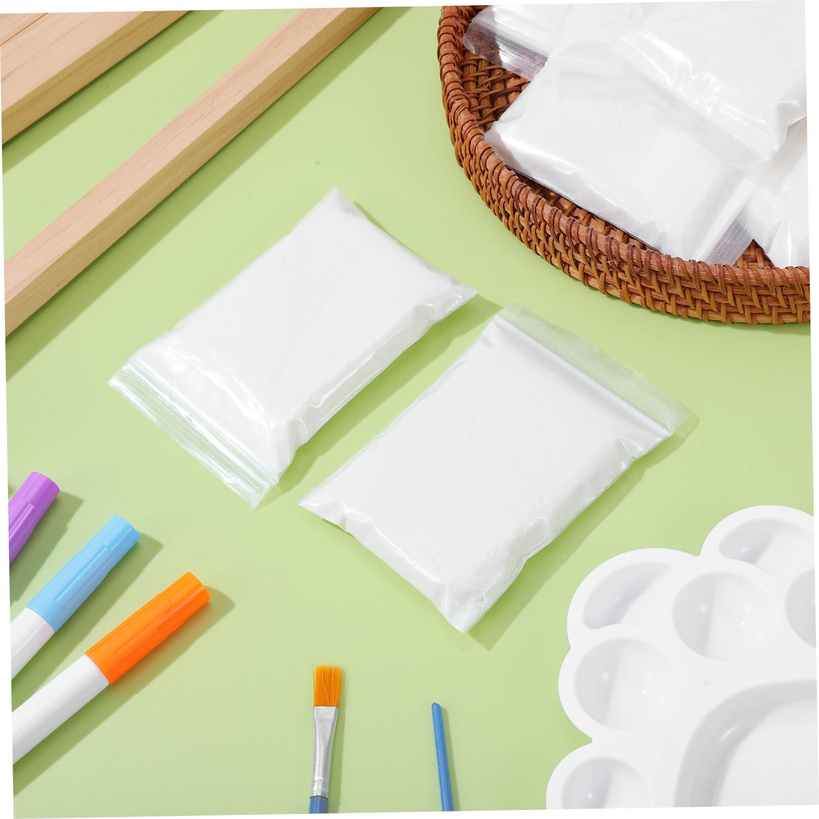 Healvian Mini Cemento Bianco per Case in Miniatura e Mattoni, 20 Borse di Colla Cementizia a Base di Amido di Mais, per Creare Sentieri e Progetti Fai da Te