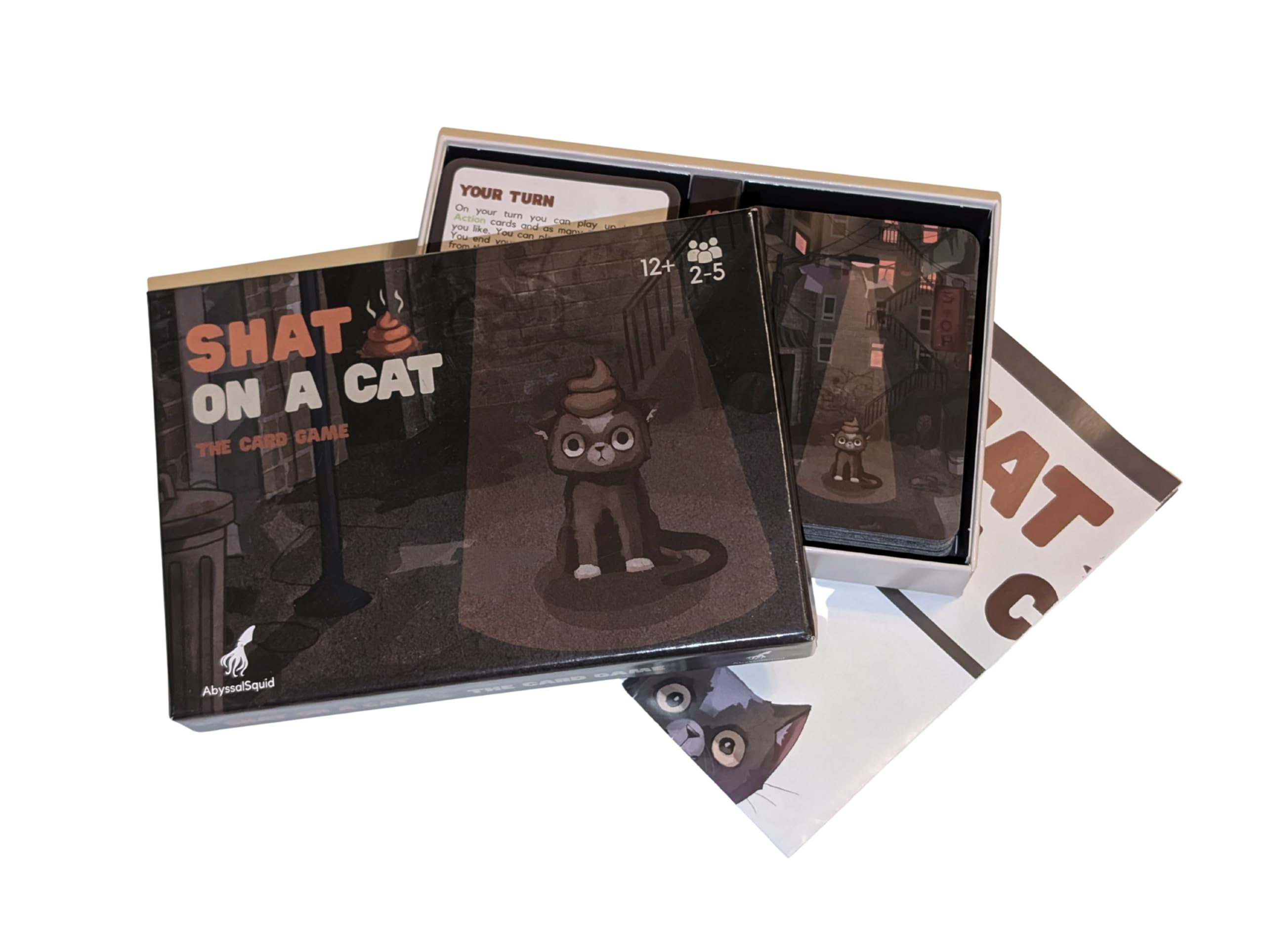 AbyssalSquid Shat on a Cat – The Card Game, 2-5 players, 10-20 mins