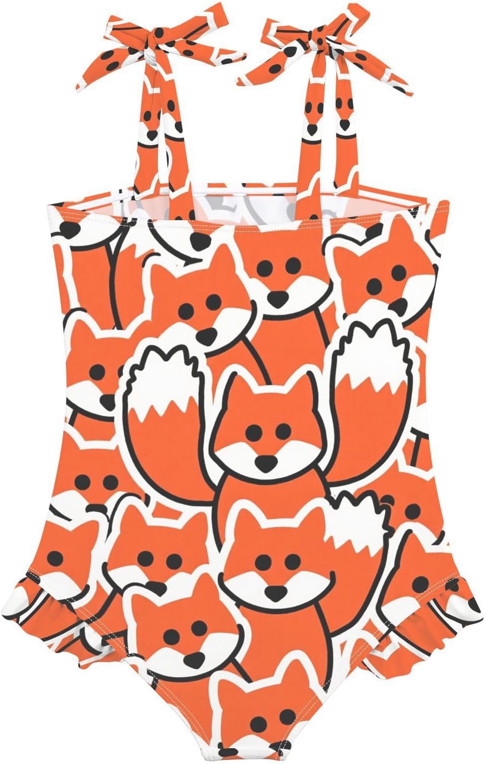 visesunny Toddler Girl Swimsuit Adjustable Strap Swimwear Cute Seamless Fox Bathing Suits for Girls 18M-6Y