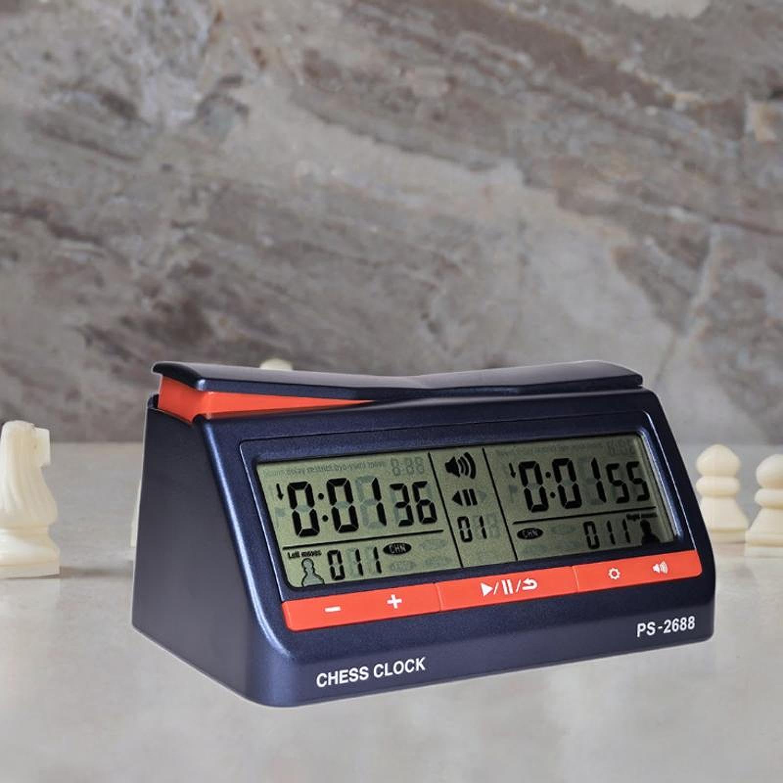 Orologio Scacchi Digitale Timer Professionale Accessori Giochi da Tavolo Cronometro Leggero Materiale PP Funzione Memoria Adatto per Tornei
