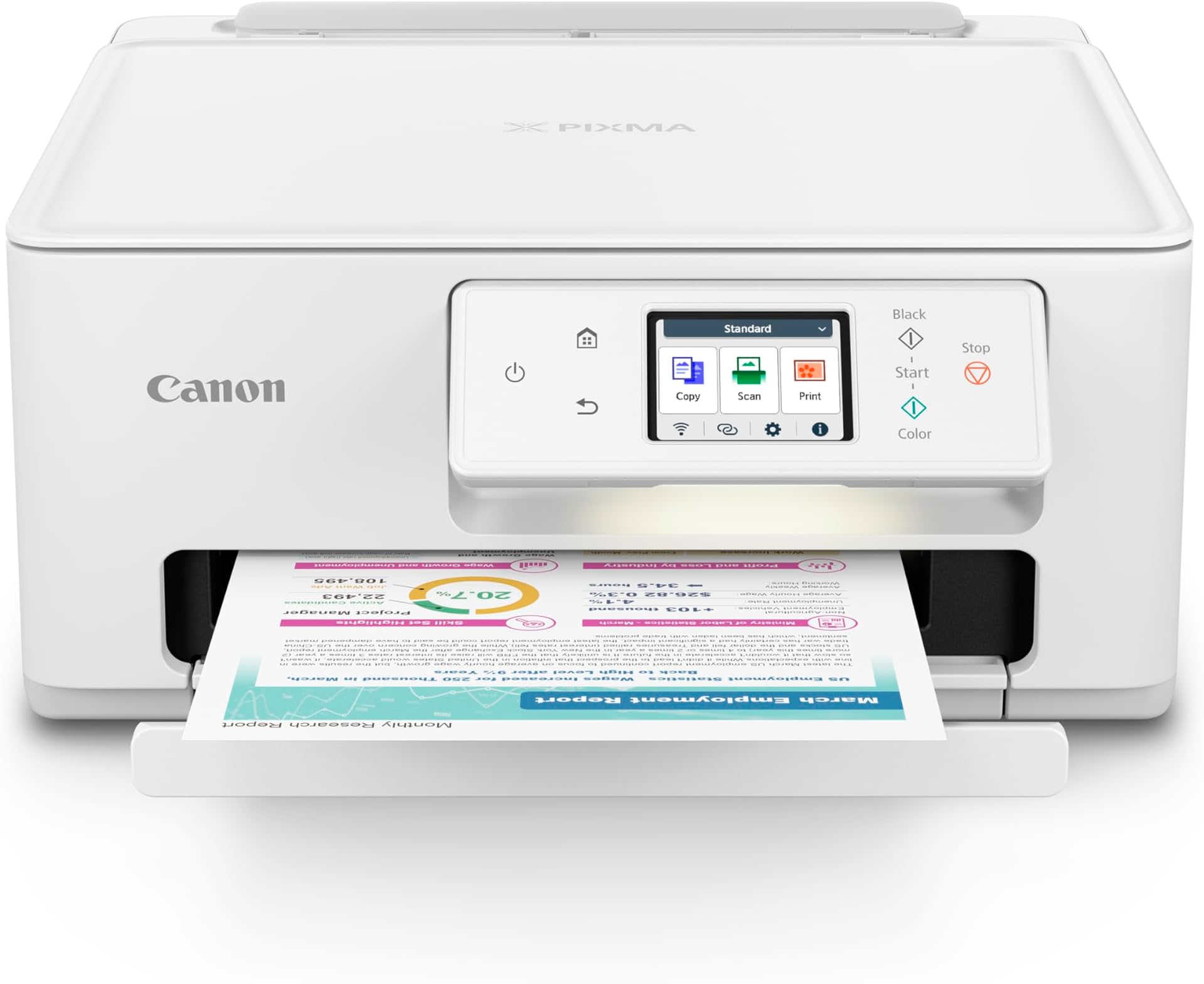 Canon PIXMA TS7720 Wireless All-in-One Color Inkjet Printer – Print, Copy, Scan – Auto Duplex, 15/10 PPM, 2.7” Touchscreen, Compact Home Photo Printer with Easy Setup