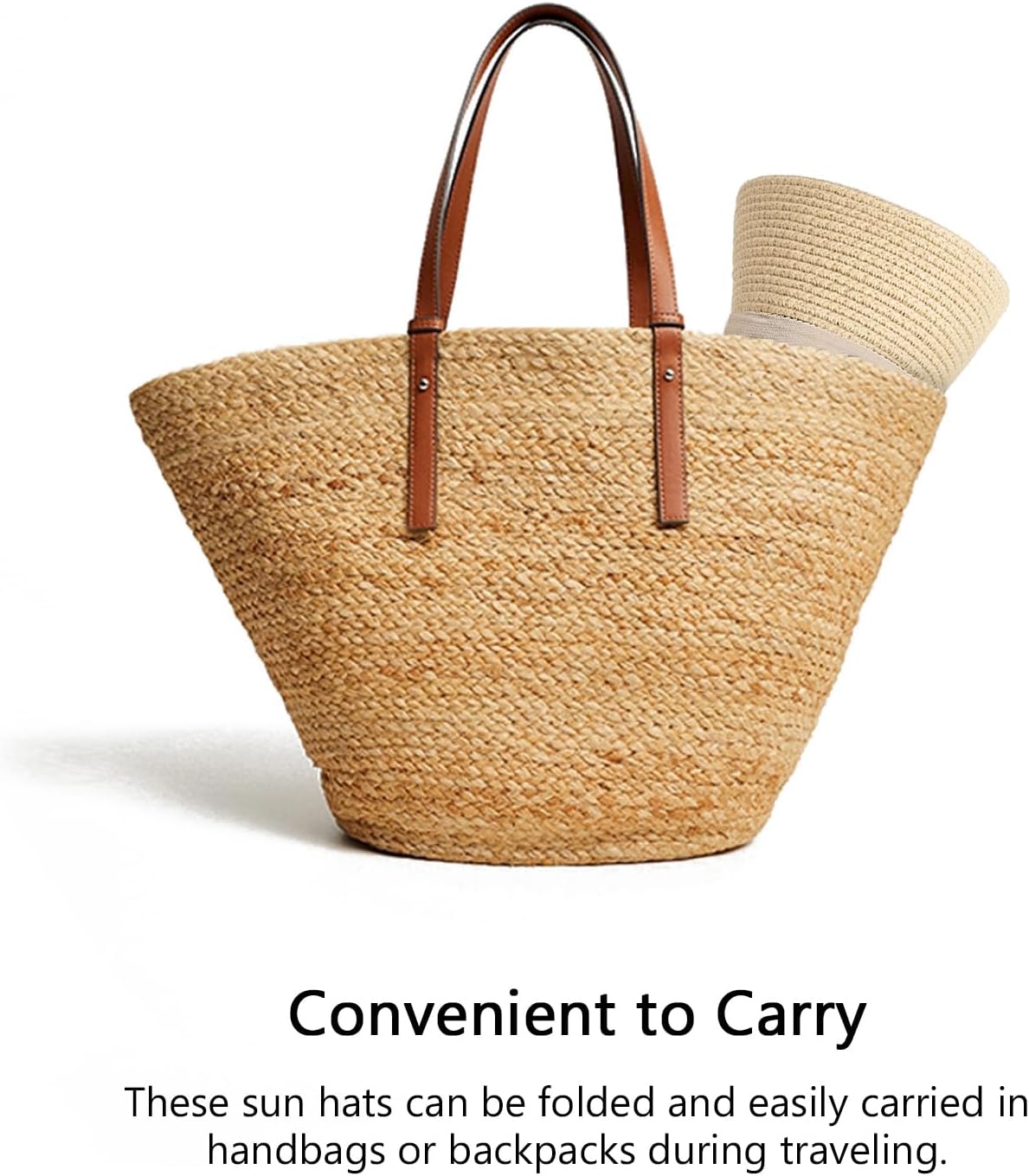 DRESHOW Women Straw Sun Hat Short Brim Panama Travel Fedora Beach Cap Roll up Summer Hat for Women Men UPF 50+ - Image 5