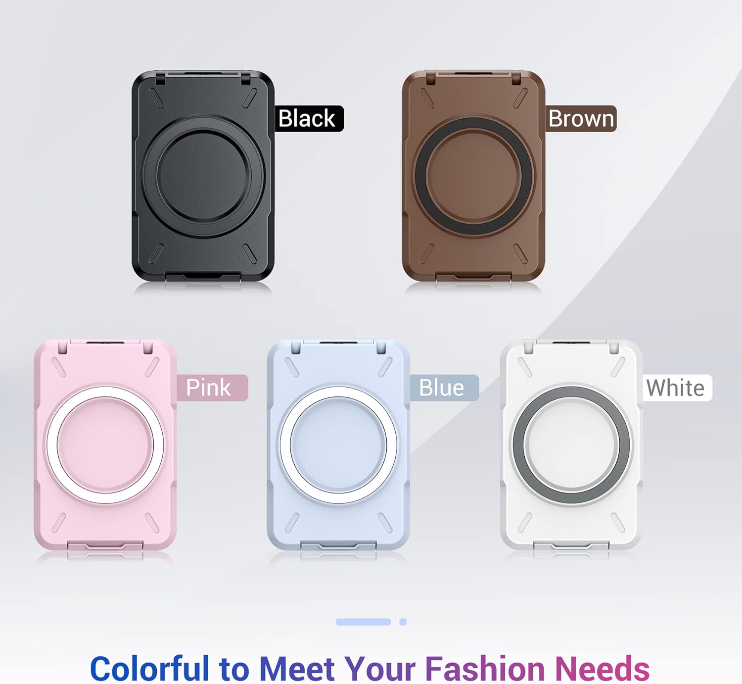 Magnetic Wallet Card Holder for MagSafe, RFID Blocking Hard Shell 4 Credit Card & Money Pocket Magnetic Wallet Stand for iPhone 17 16 15 14 13 12 Plus Max (Not for 13/12 Mini) - Image 9