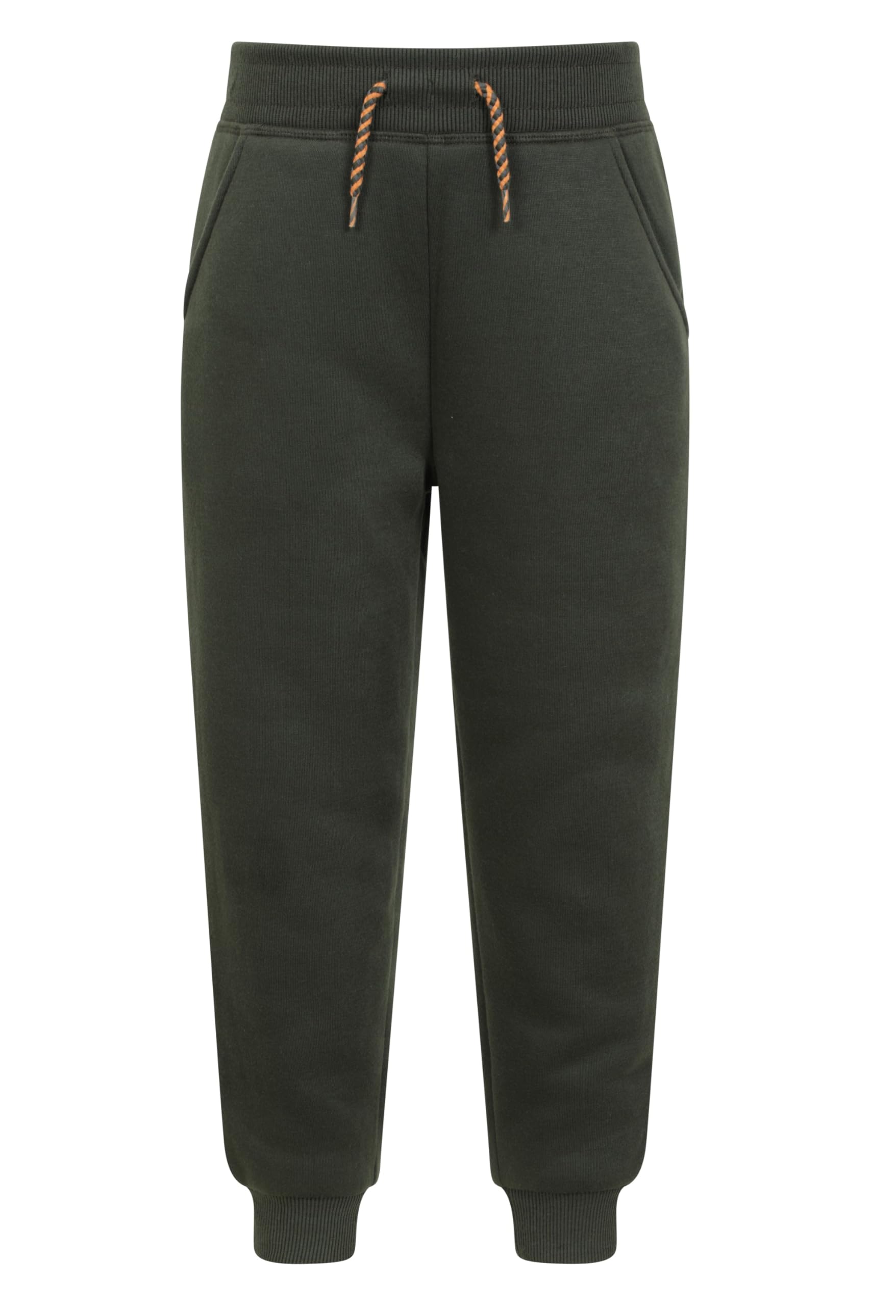 Nordic Fur Lined Kids Joggers - Green