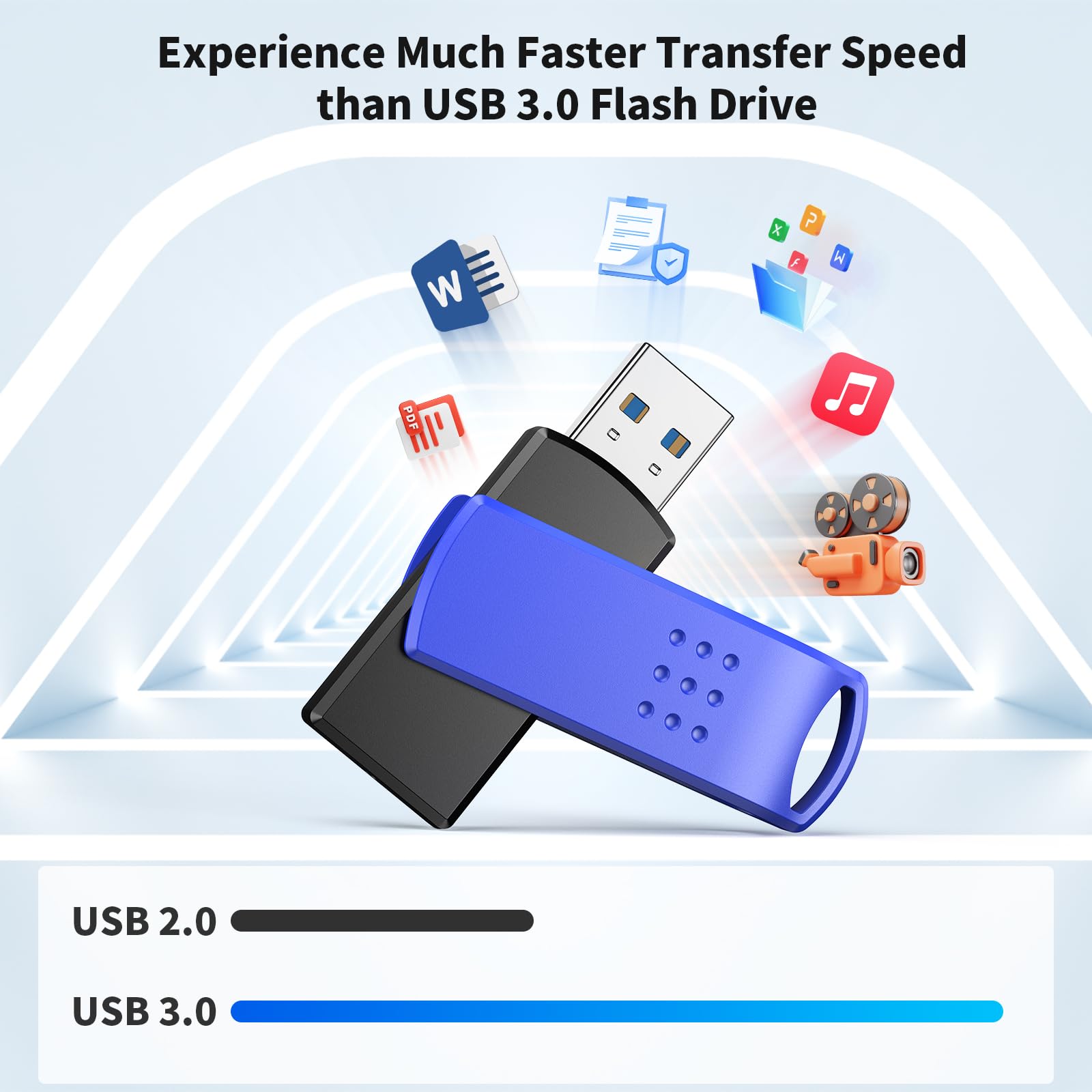 KOOTION 5 Stück USB Stick 64 GB Speichersticks USB 3.0 Memory Stick 64 GB, 5er Flash-Laufwerke Speicher Sticks Hohe Geschwindigkeit Datenspeicher-Backup für PC/Mac/Desktop/Laptop/Spielekonsolen