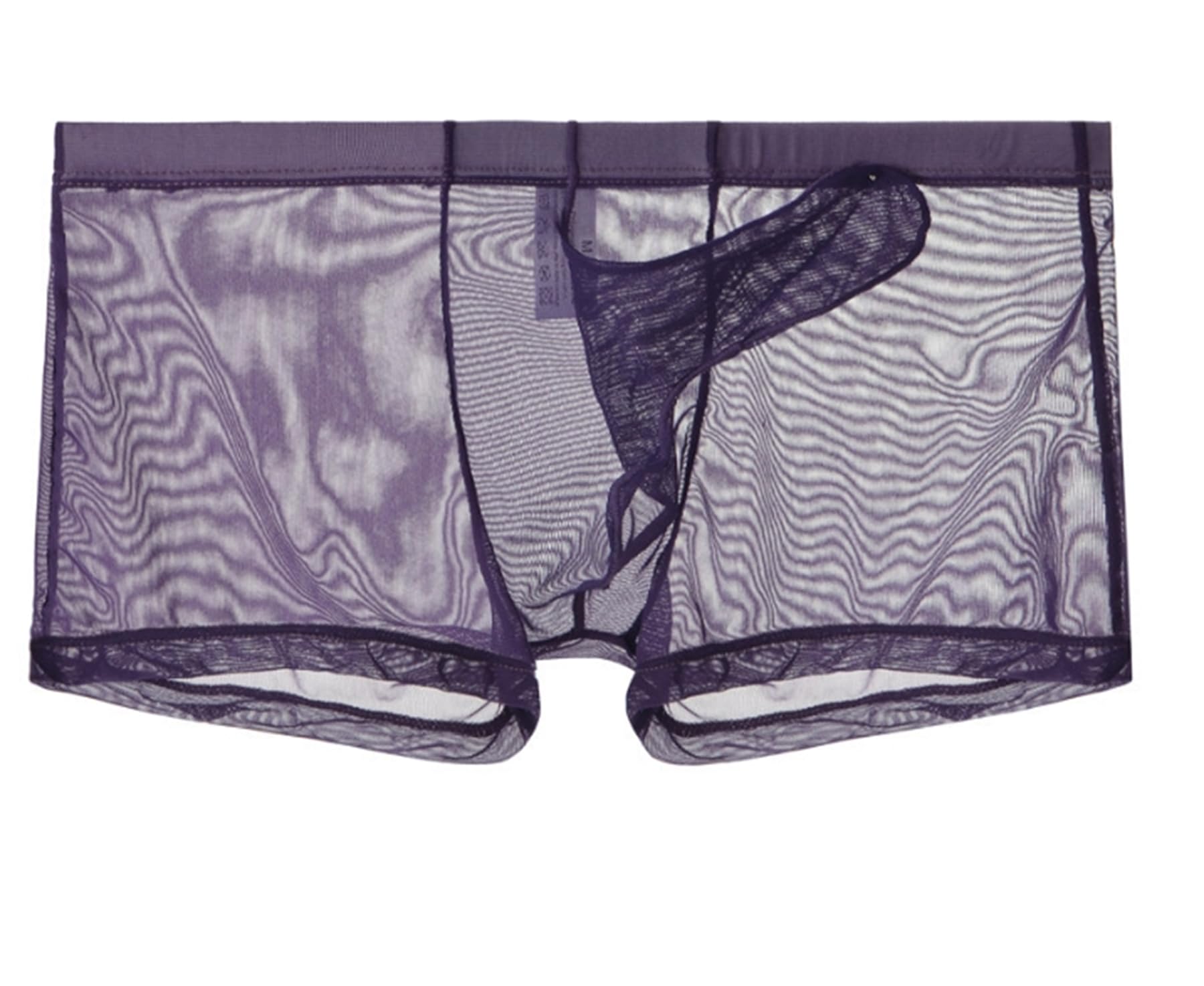 Lclvld Men's Purple Shorts Sexy Boxer Briefs Transparent Underwears Gauze Breathable Sexy Elephant Trunk Shorts