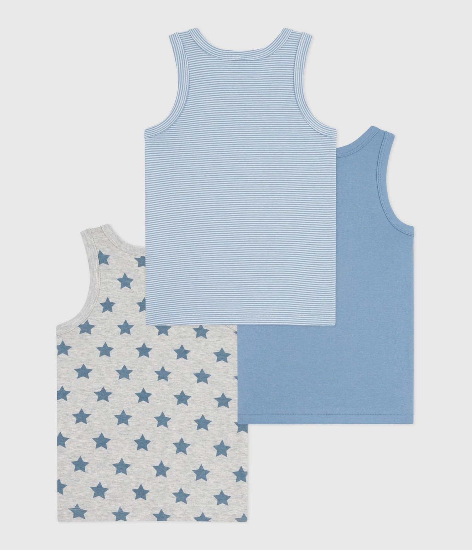 Petit Bateau 3 Deb Etoi Biancheria Intima Giorno Bambini e Ragazzi