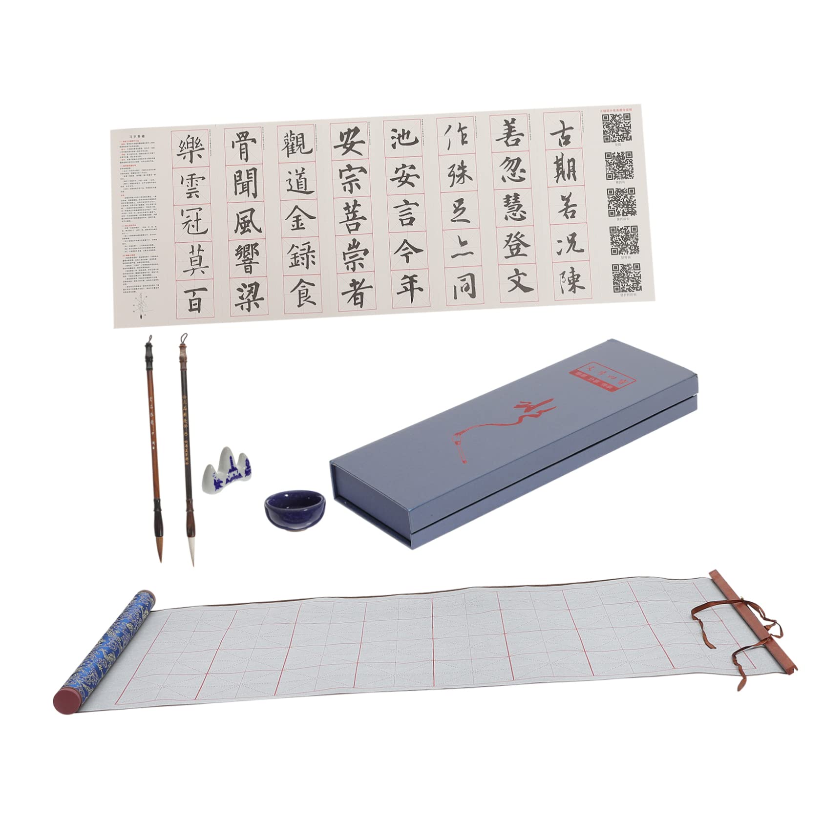 Homoyoyo Water Writing Cloth Set Calligraphy Paper Chinese Calligraphy Brush Boys and Girls for Beginners Lovers