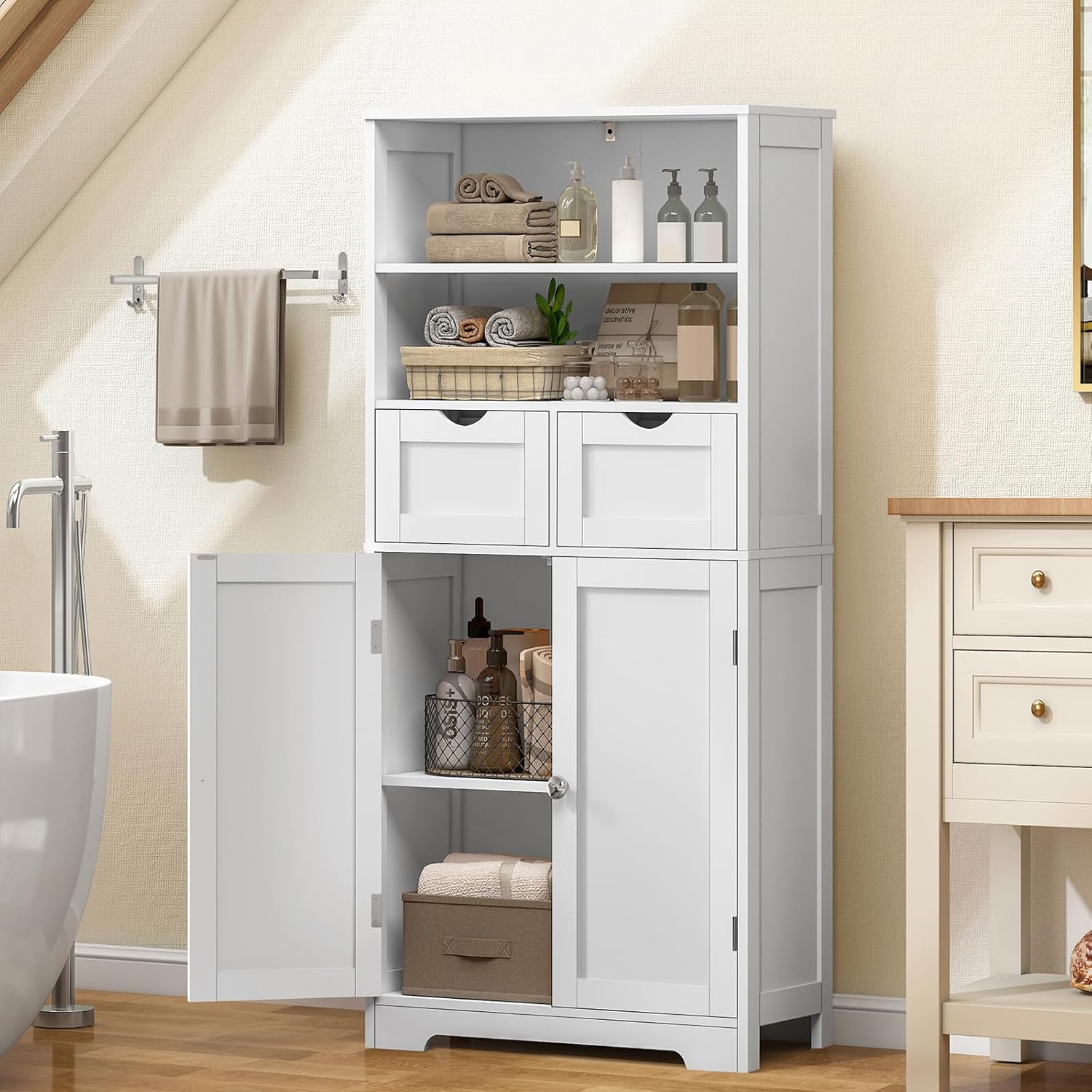 Tall Bathroom Cabinet for Storage
