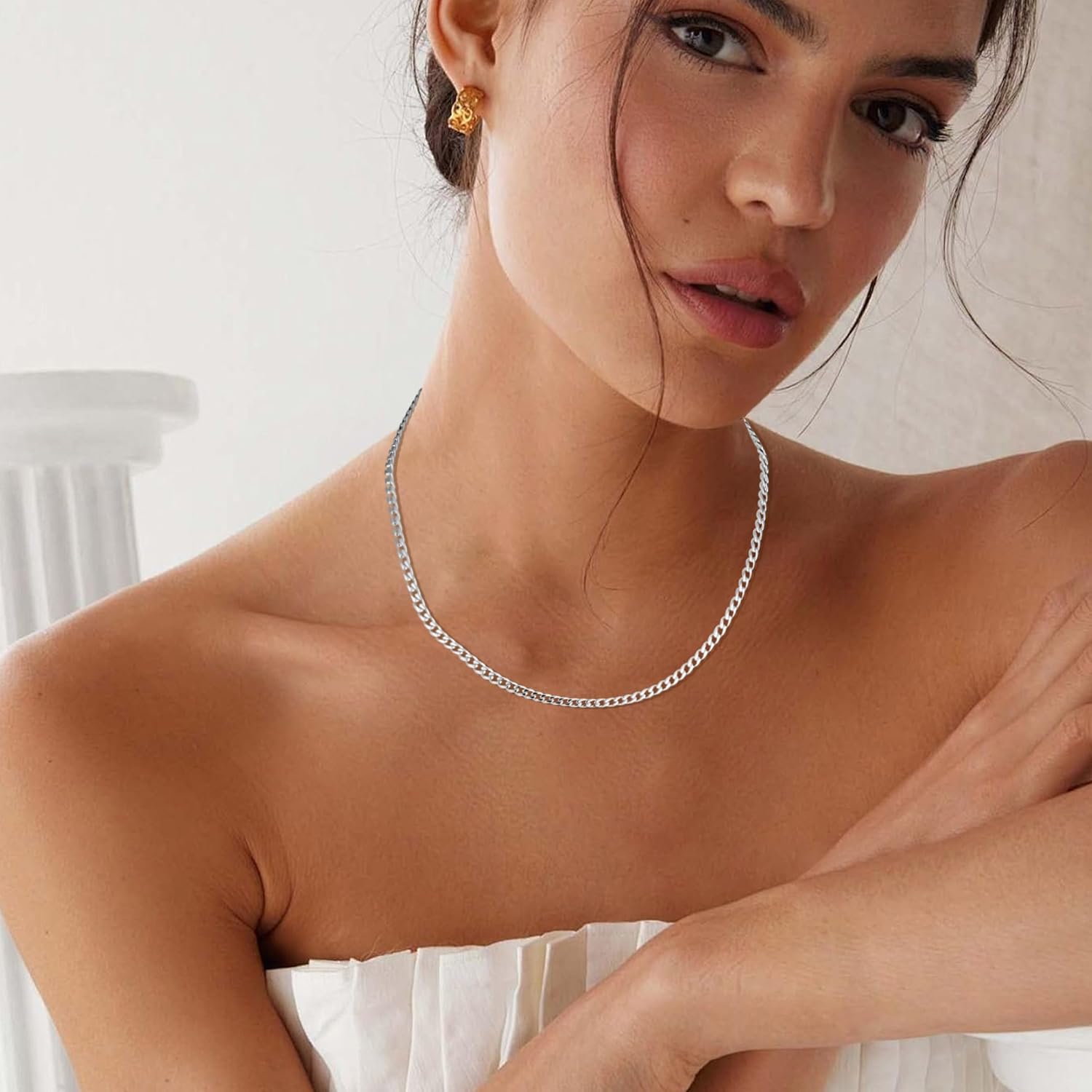 Cuban Link Chain for Men and Women 925 Sterling Silver, Hypoallergenic Hip Hop Necklace, 16 18 20 24 Inch Diamond Cut Mens Silver Chain Durable Waterproof Smooth Gift Ready Jewelry - Image 4