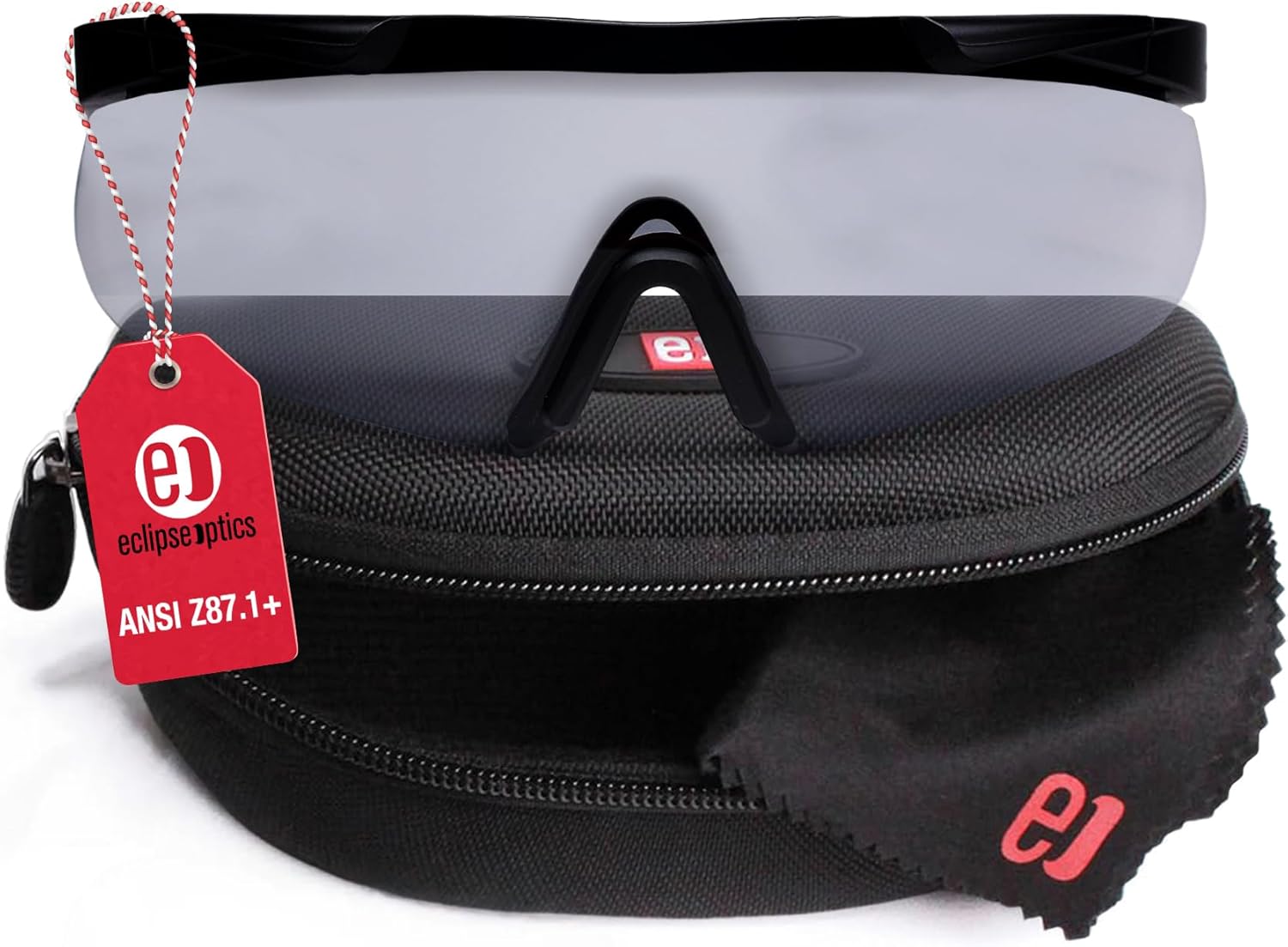 Shooting Glasses - ANSI Z87.1+ Anti-Fog and Scratch Resistant Safety Glasses with UV Protection Black