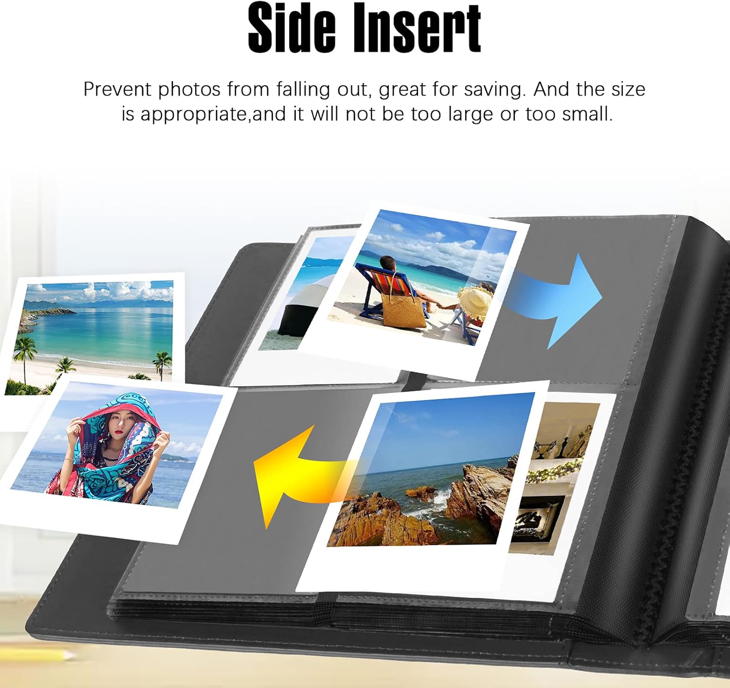 2Packs,192 Pockets Photo Album for Fujifilm Instax Wide 300 Camera, Polaroid 600 i-Type Film Album, Extra Large Picture Albums for Polaroid Now OneStep2 OneStep+ Instant Camera, POP Lab Print Camera