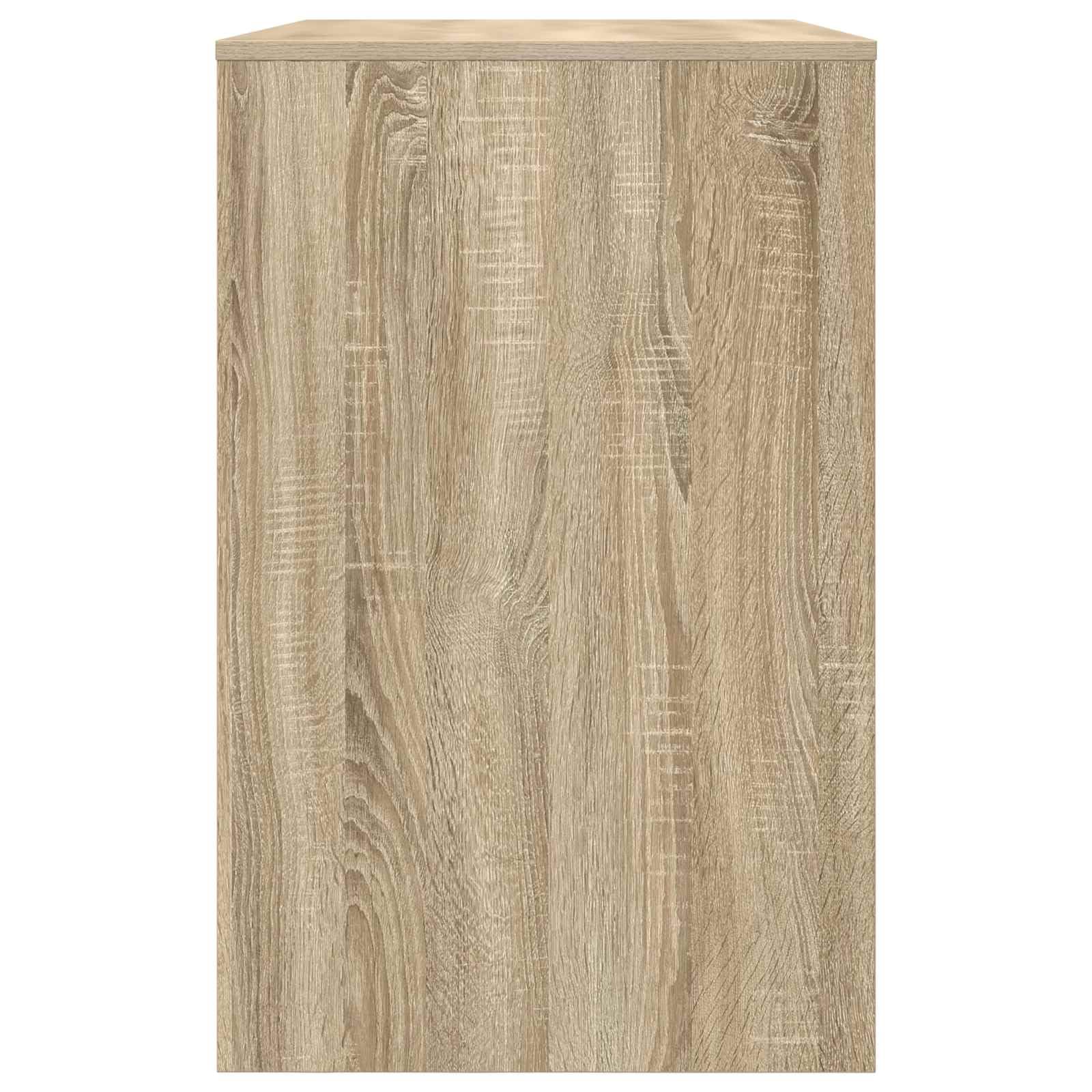 Scrivania in legno di rovere Sonoma, 100 x 50 x 78 cm, con cassetto, postazione di lavoro per ufficio, casa, studio, mobile per postazione di lavoro organizzata e arredamento da ufficio
