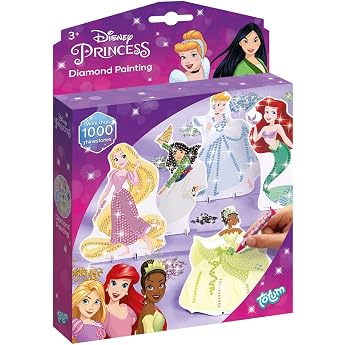 Disney Princess Diamond Painting - 3 Glitter Pictures with Rhinestones from