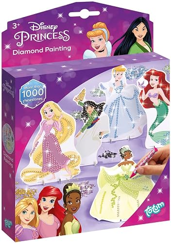 TOTUM 44227 - Kit de pintura de diamante para decorar tus princesas con brillantes, multicolor , color/modelo…