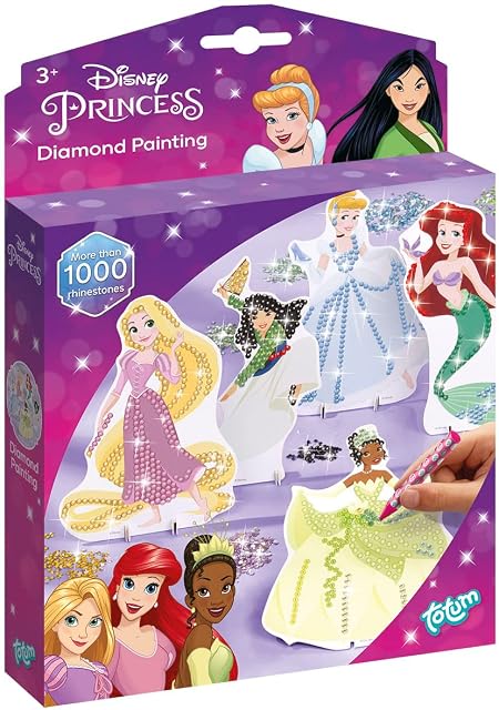 TOTUM 44227 - Kit de pintura de diamante para decorar tus princesas con brillantes, multicolor , color/modelo…