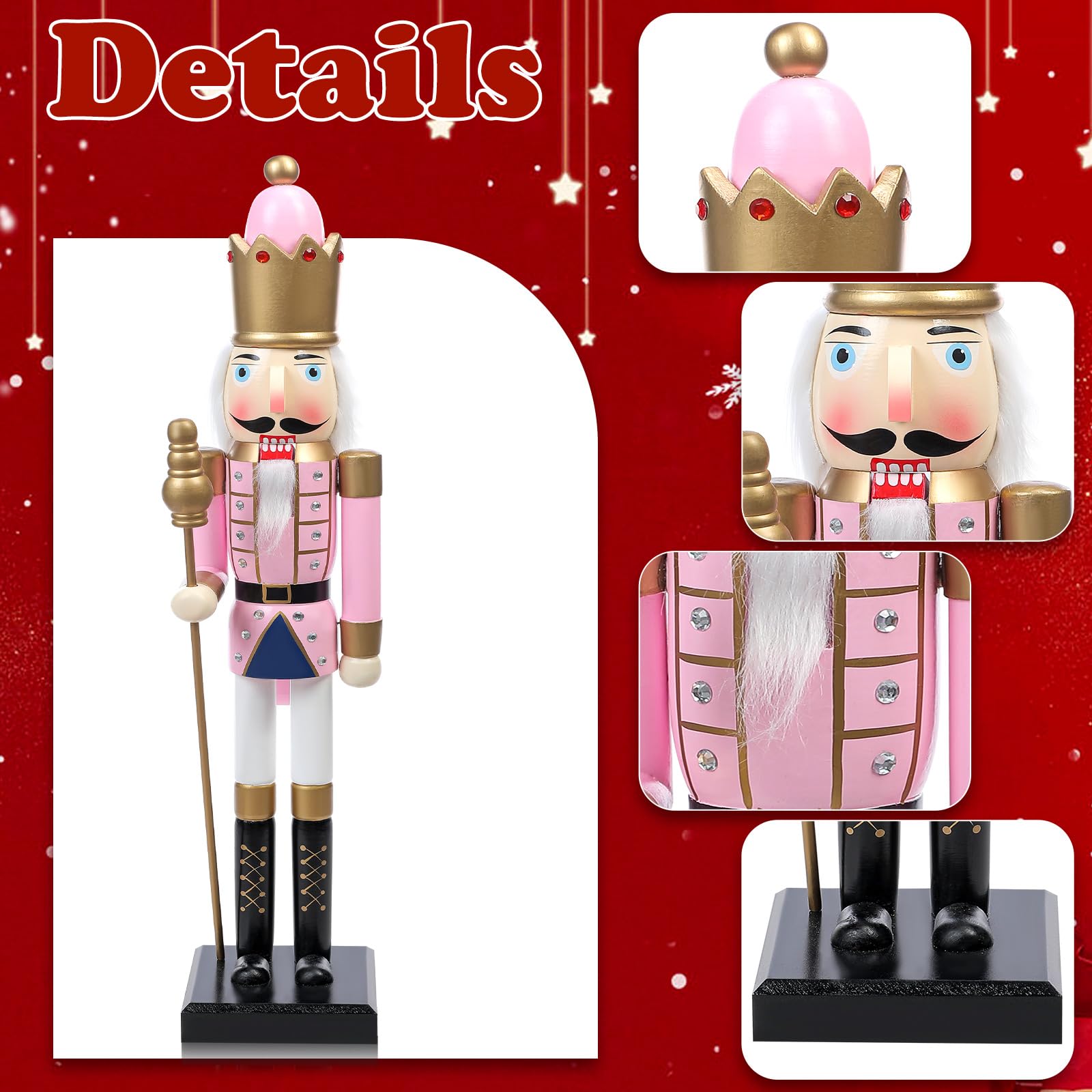 Geetery 36 Inch Large Christmas Wooden Nutcracker Soldier Nutcrackers Figurine Christmas