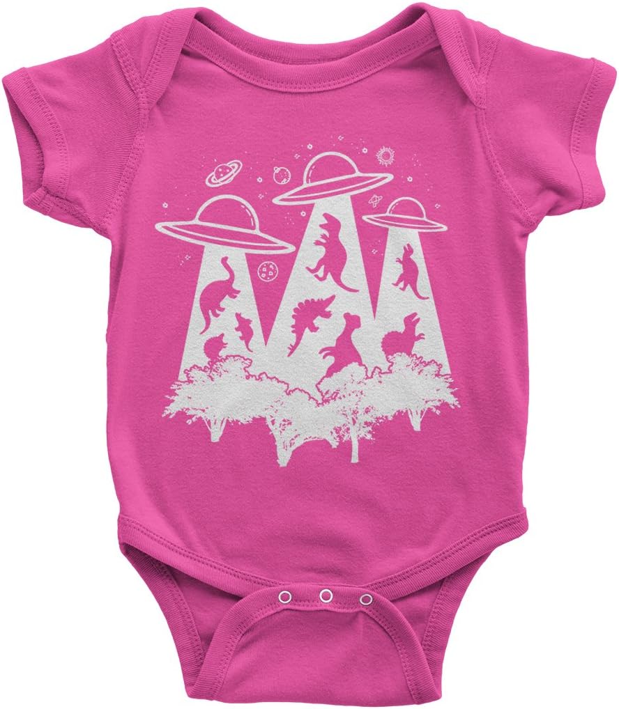 Threadrock Baby Dinosaur Alien Abduction Infant Bodysuit