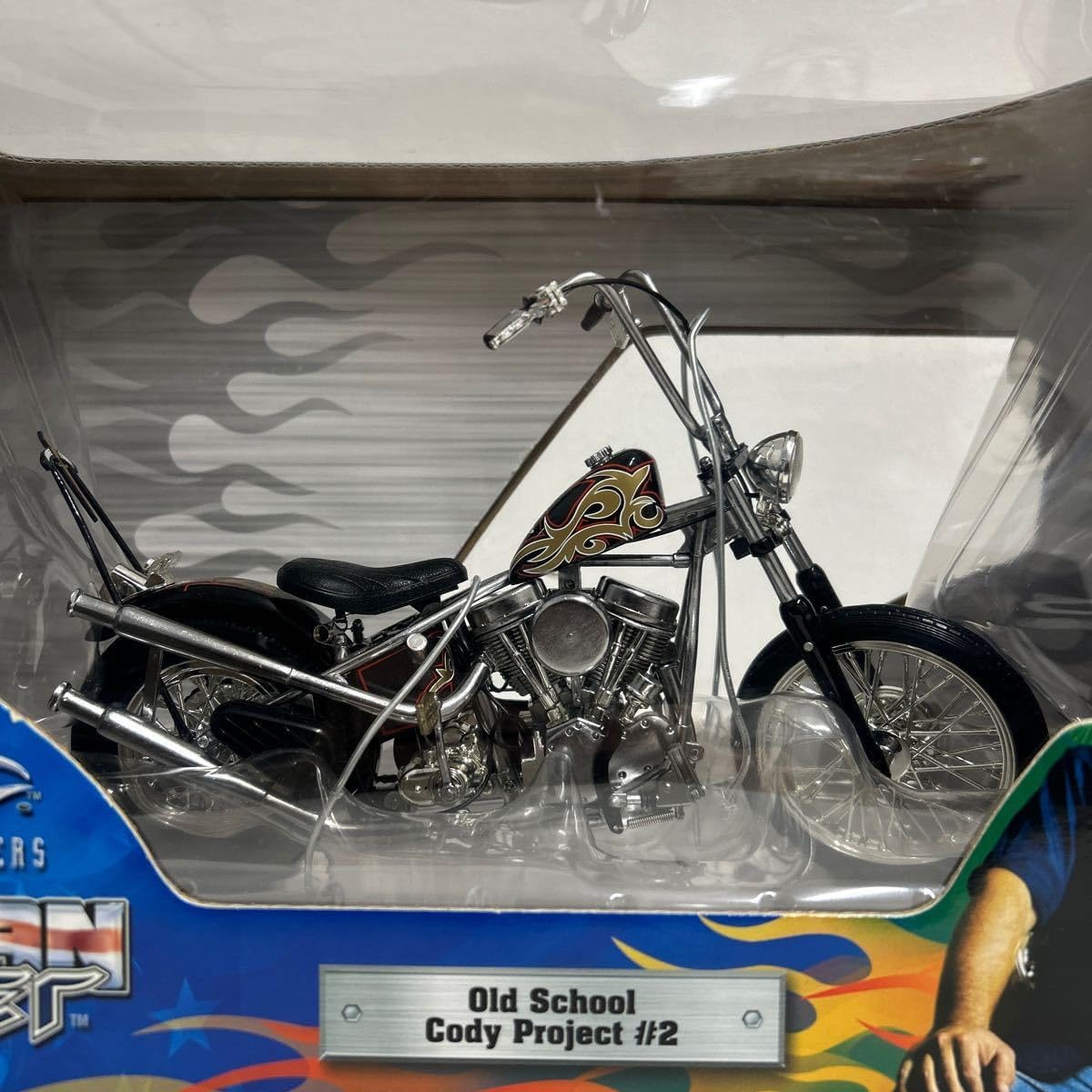 1/64 スケール ハーレー カスタム チョッパー バイク フィギュア