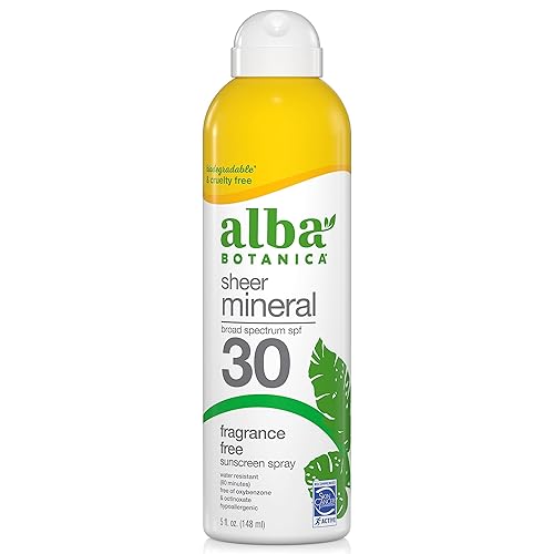 Alba Botanica Spray protector solar sensible SPF 35 sin fragancia 6 onzas
