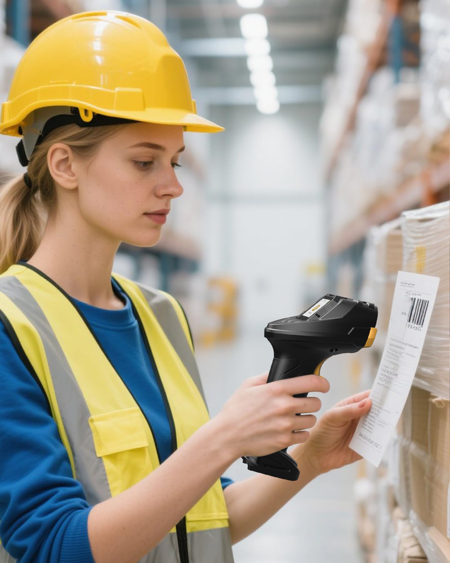 Inateck Barcode Scanner Bluetooth, 2D 1D Wireless Handheld Scanner, QR Code Scanner, mit Screen und Smart Base, CMOS CCD Dual Module, Größere Reichweite, Unterstützt App SDK, P8 SE