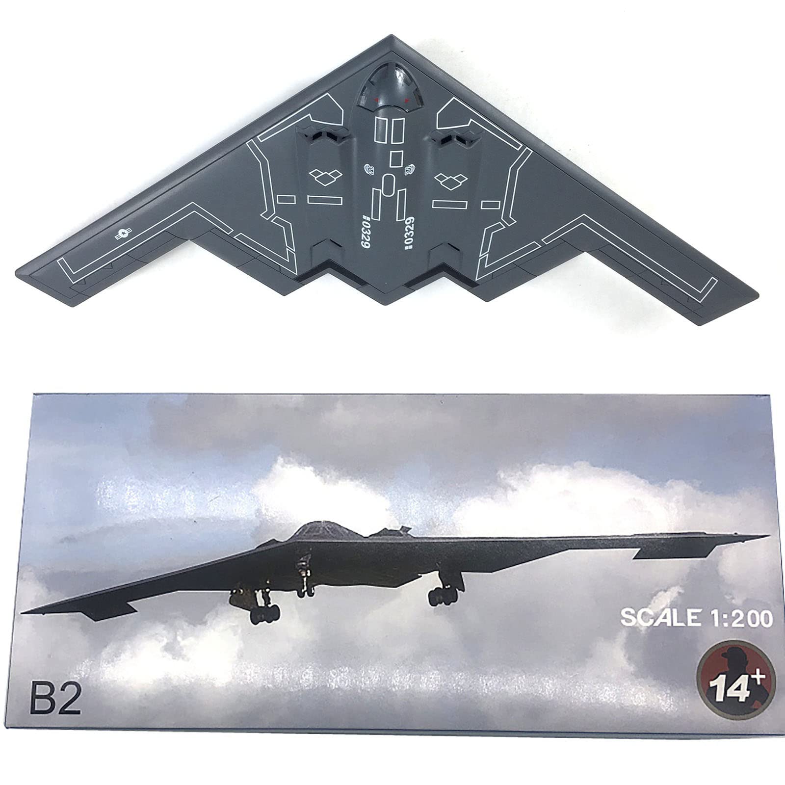 AZIZAT 1/200 USAF B-2 Spirit Stealth przed zbudowaniem zestawy modeli samolotów gotowy odlewany samolot metalowy myśliwiec Model wyświetlacza kolekcja prezent