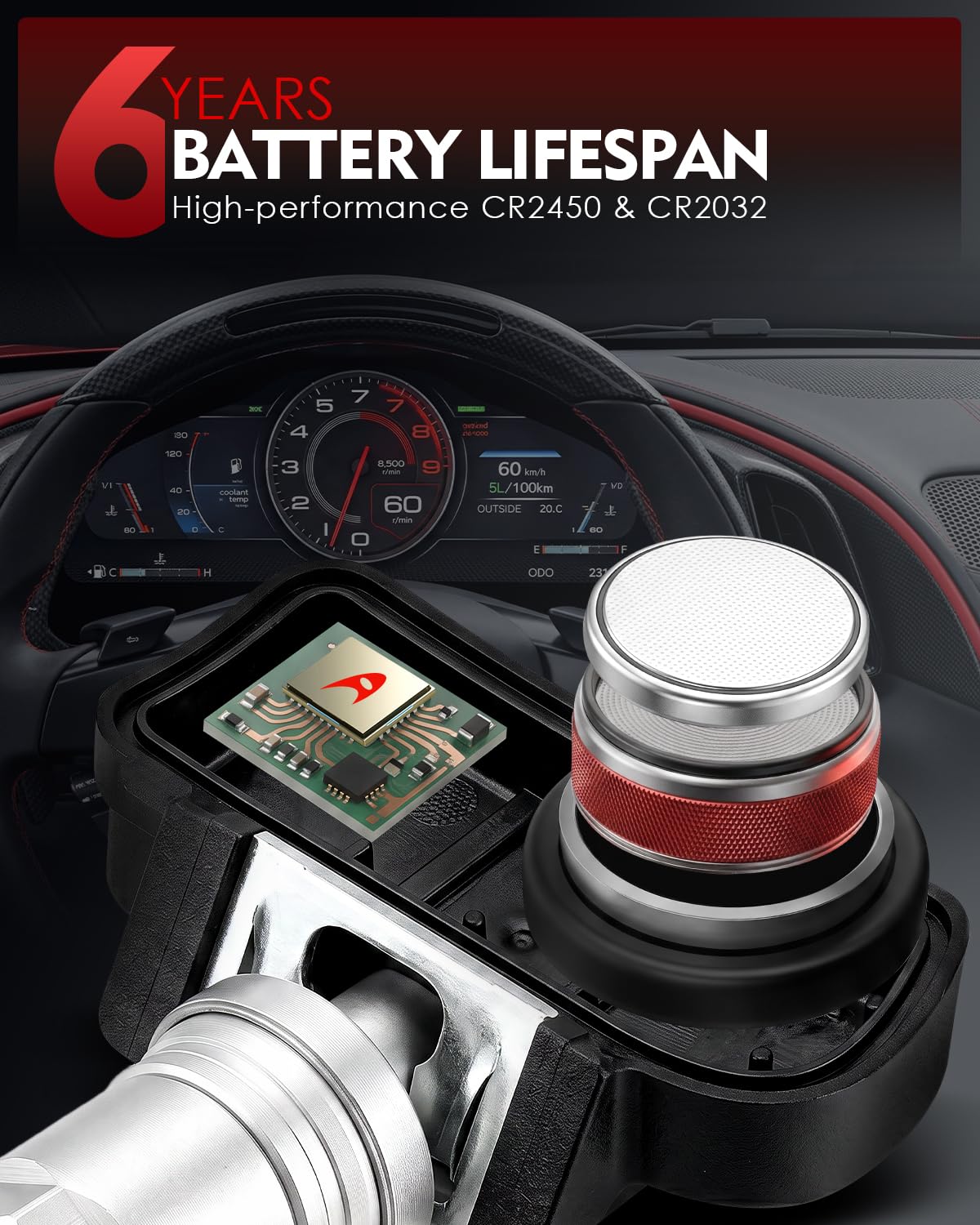 Sensor Tpms preprogramado de 315 MHz compatible con: Jeep Wrangler