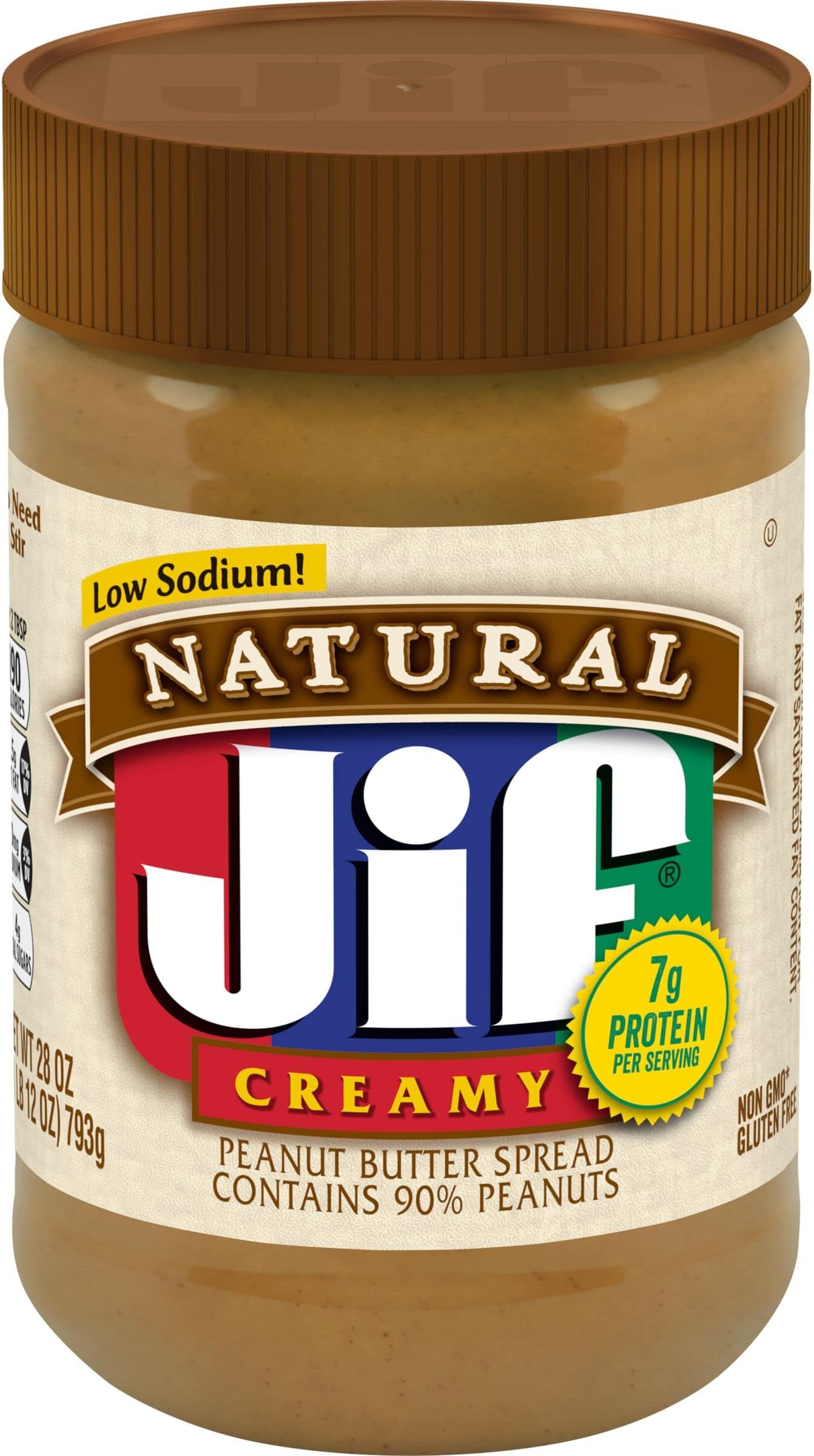 Natural Creamy Peanut Butter Spread, 28-Ounce Jar