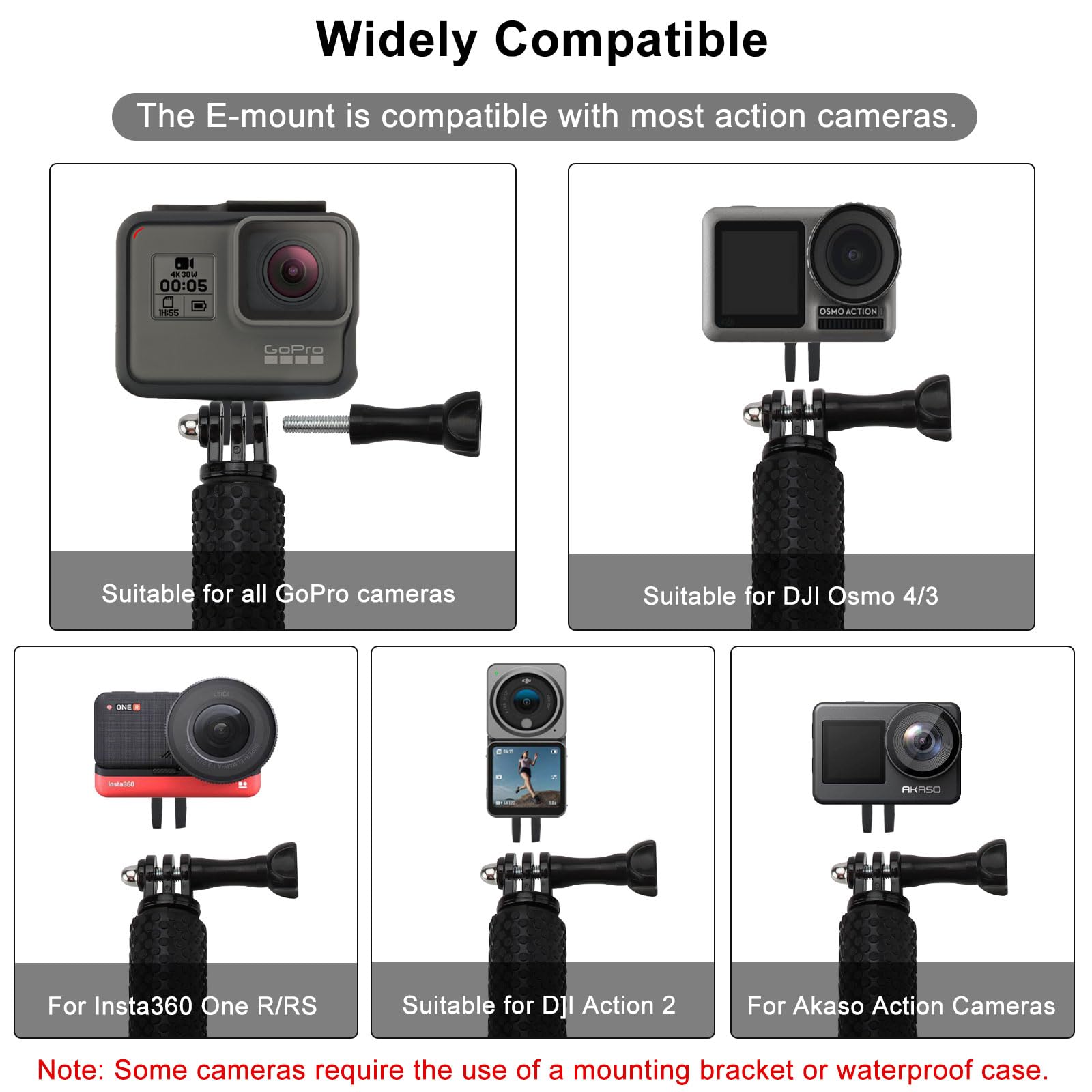 Drążek teleskopowy, kijek do selfie do kamery Gopro, Selfie Stick Action Cam, 19 drążków przedłużających, statyw jednonożny do GoPro Hero 12/11/10/9/8/7 DJI Osmo Action Black SJCAM Xiaomi