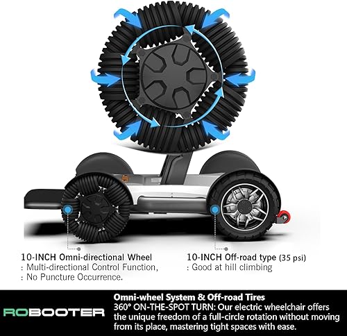 Miniatura 7 de Dispositivo inteligente para silla de ruedas eléctrica, plegado automático, control remoto, inteligente, compacto y resistente, potente motor dual