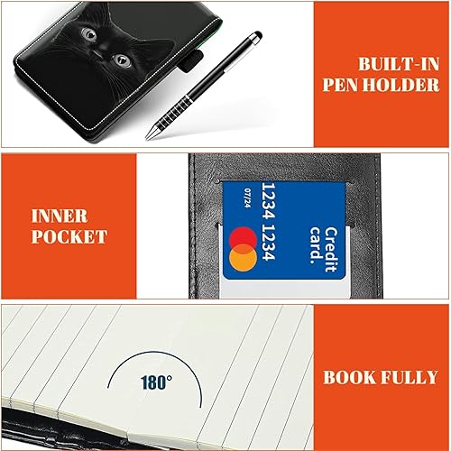 Miniatura 86 de Juego de 4 soportes para bloc de notas de tamaño de bolsillo, de piel sintética, mini bloc de notas con 2 bloc de notas pequeños y lápiz capacitivo