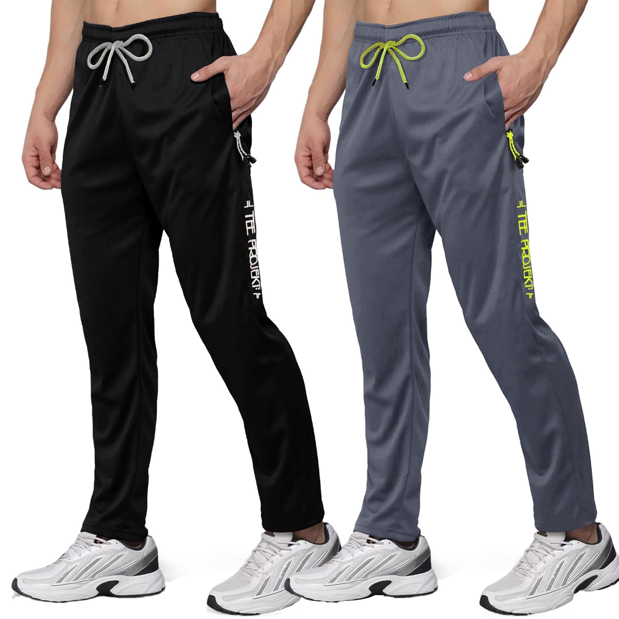 Men Combo Track Pant with Lycra Elastic Jogger Suitable for Active Wear, Jogger Yoga Wear, Sports (Pack of 2)-image-12