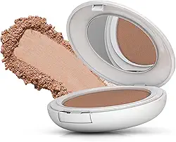 MANTECORP - Protetor Solar Facial em Pó Compacto Episol FPS 50 - Protege a Pele e Retoca a Maquiagem, Reduz Brilho por Até 6h - Tom 4 Médio Escuro - 10g