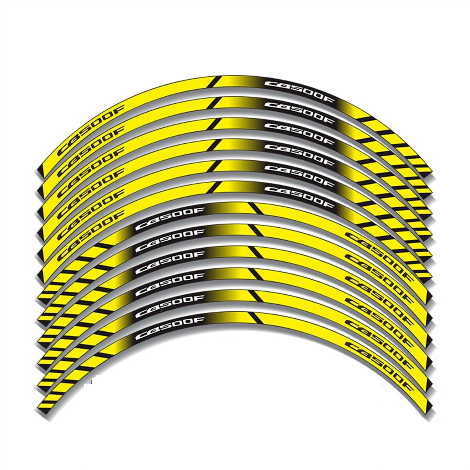 Frynuzb A1 Applique For Cb500f Motorcycle Stripes Reflective Rim Stickers Are Suitable(A1)