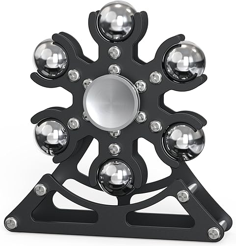 Miniatura 7 de Juguetes antiestrés de escritorio para ruedas de la fortuna 4 mins Kinetic-Metal-Spinner, Gadgets geniales para niños, niños, adolescentes, adultos,