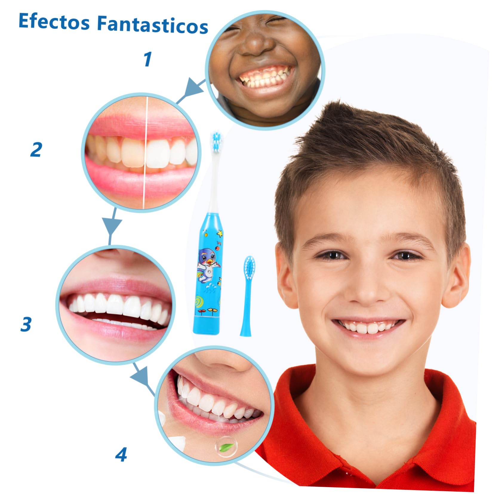 minkissy 8 Pz Spazzolino Automatico Detergente Per La Casa Spazzolino Usb Per Neonati Da Denti Ad Sonore Orale Pulitore Elettrico Batteria a Secco Impermeabile Bambino Abs