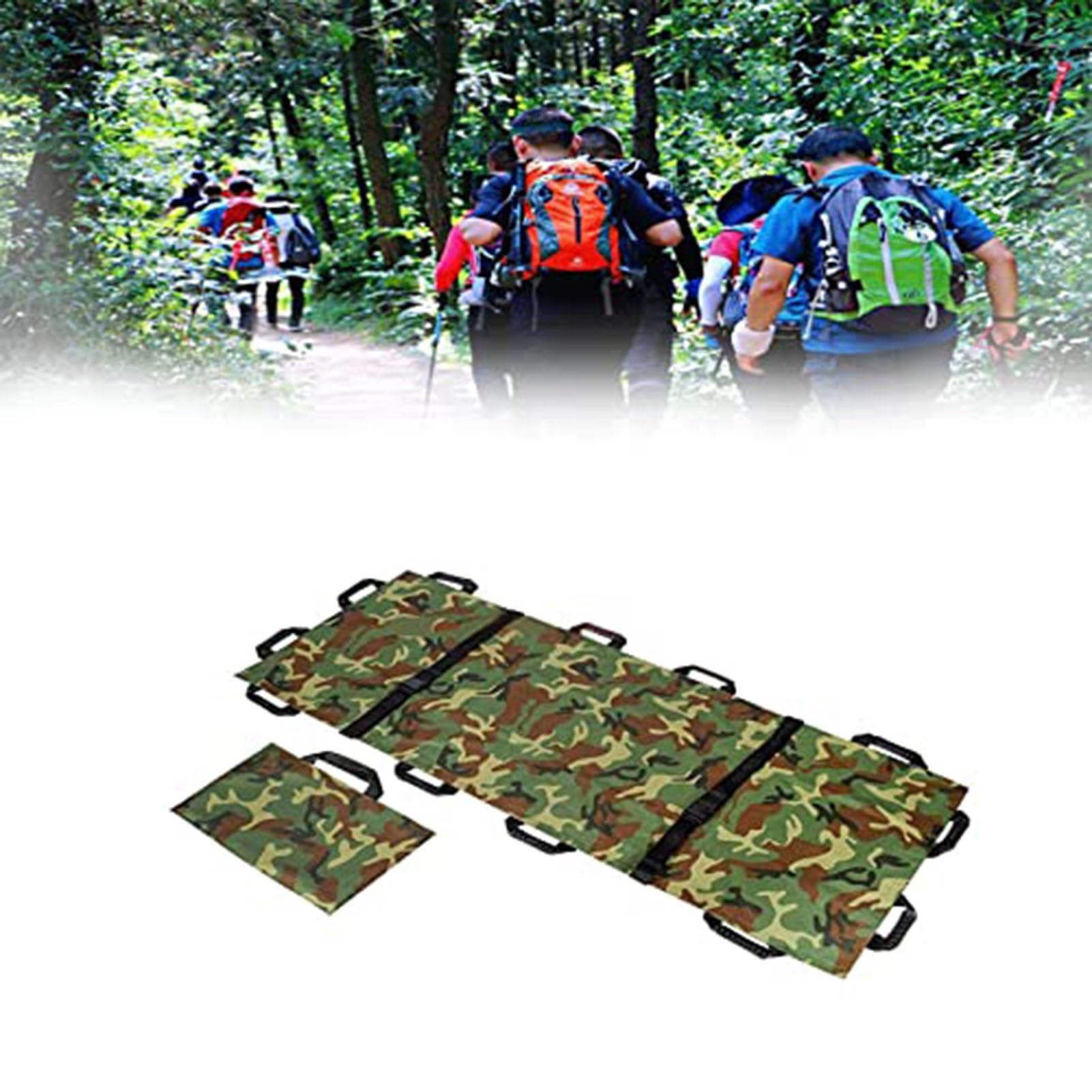 SGKOMN Portable Waterproof Stretcher, 12 Handles Collapsible Soft Stretcher Emergency Rescue for Medical Stretcher Disability Care Supplies with Handbag