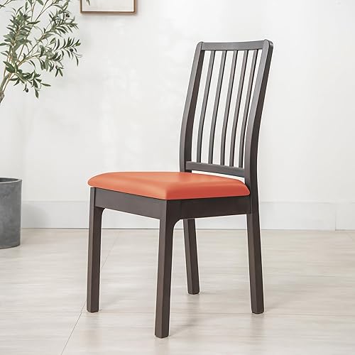Miniatura 2 de Dimatic Juego de 4 fundas de asiento para silla, de piel sintética, impermeables, fundas elásticas para sillas de comedor, fundas protectoras para