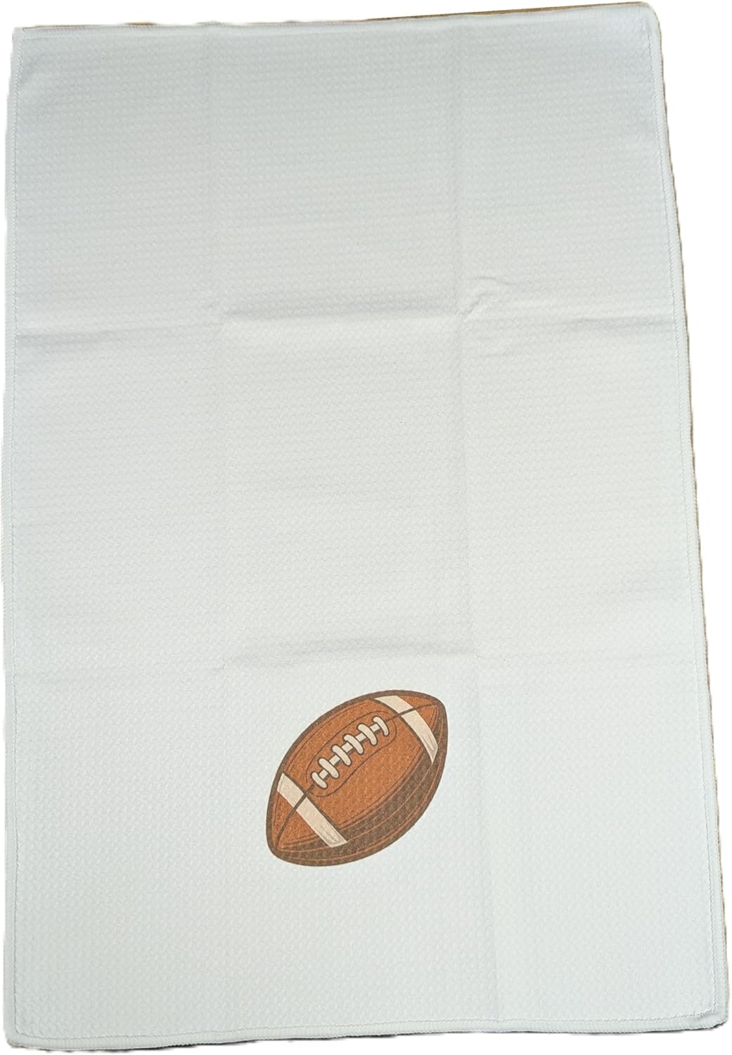 Football Kitchen Towels – Set of 2 Waffle Weave Microfiber Dish Towels – Quick-Dry & Super Absorbent – 16" x 24", White – Game Day & Tailgating Gift - Image 2