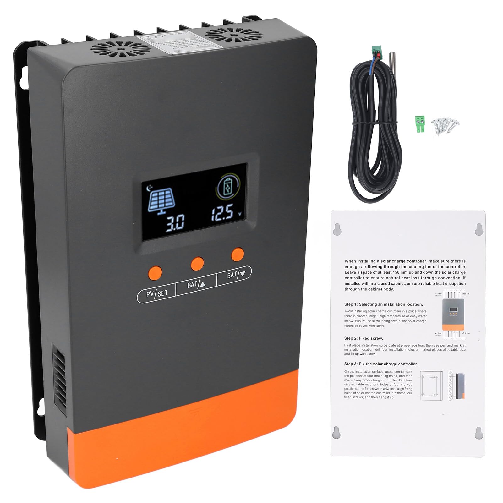 Contrôleur de Charge Solaire MPPT 100 A 12 24 36 48 V Régulateur Automatique de Panneau Solaire pour Batterie au Lithium AGM Gel jusqu'à 12 Capacités Parallèles Croissantes La Connexion