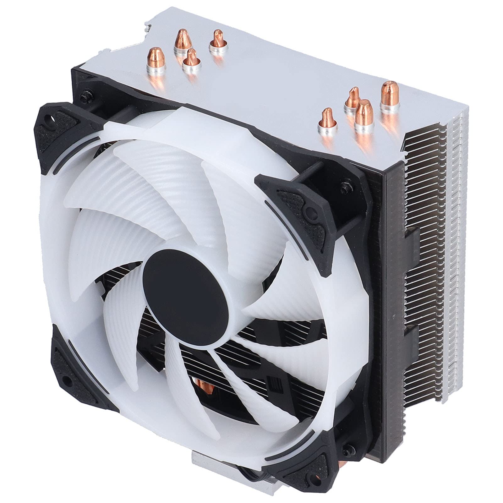 Enfriador de CPU Cobre puro 4 tubos de calor Ventiladores de enfriamiento de CPU para computadora silenciosos 1300 RPM Disipación de calor eficiente de bajo ruido para CPU de